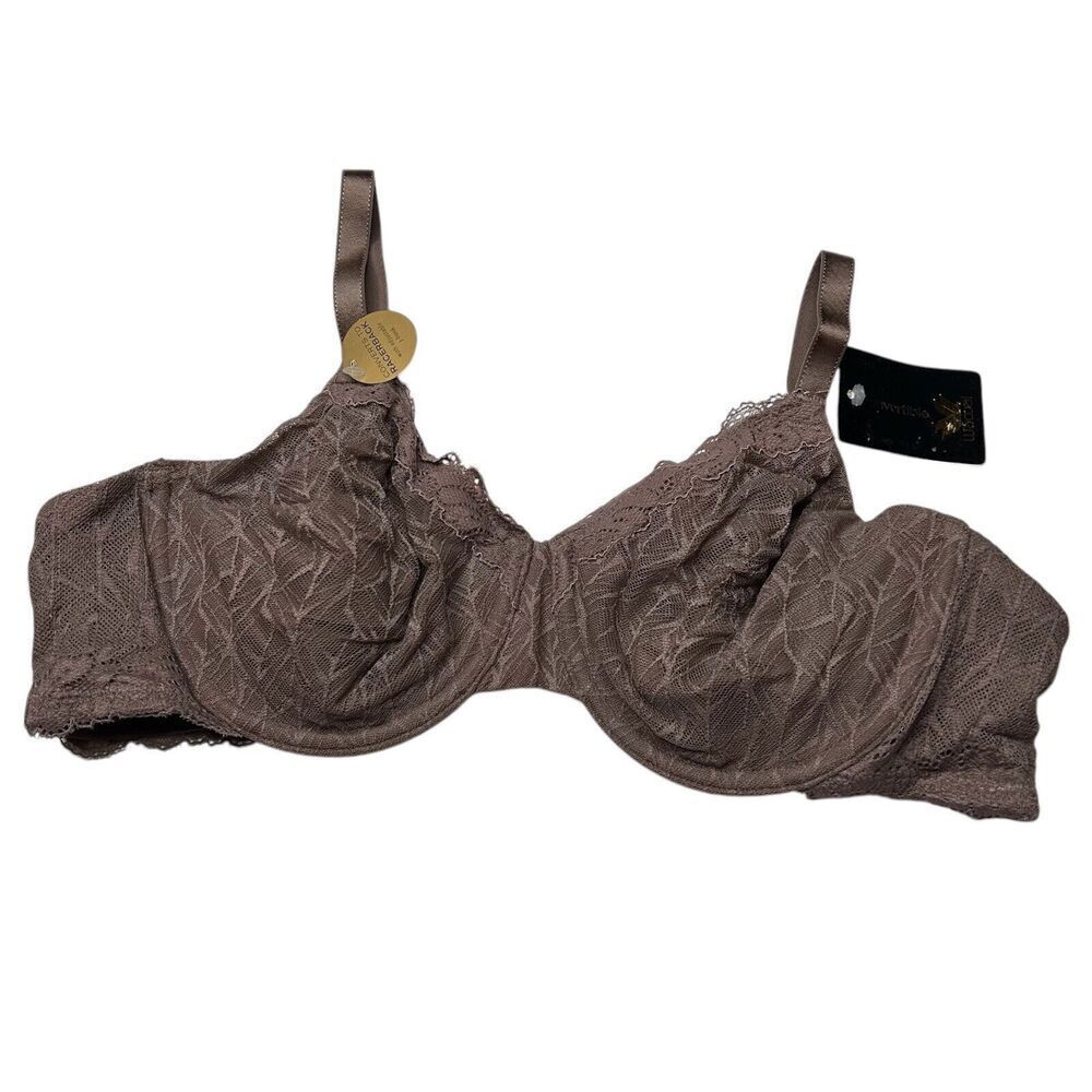 NEW Wacoal Taupe Lace Unlined Bra 34C